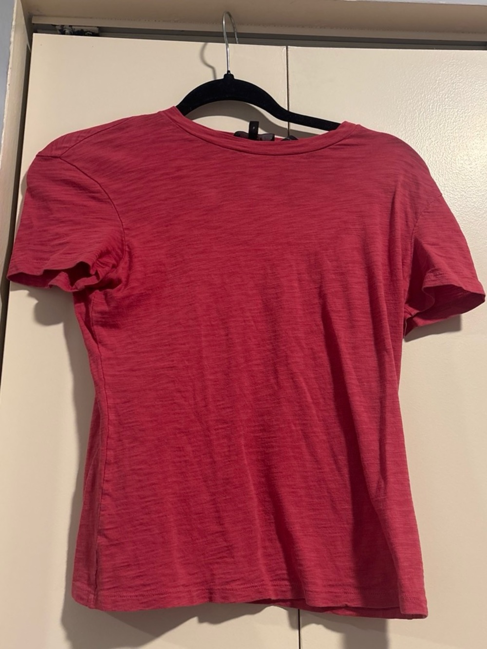 Theory Women's Crew Neck Short Sleeve Tee - Raspberry Red